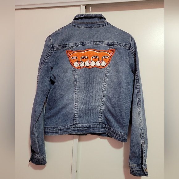 PARASUCO denim jean jacket with patch - Picture 1 of 5